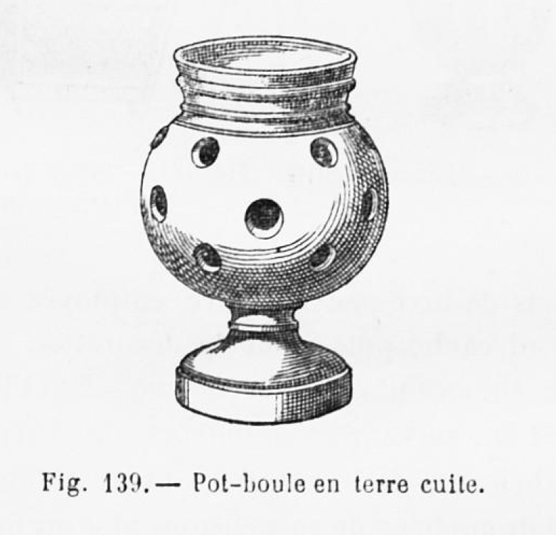 Pot-boule en terre cuite, 1880